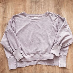 Free People Camden sweatshirt in lilac light purple